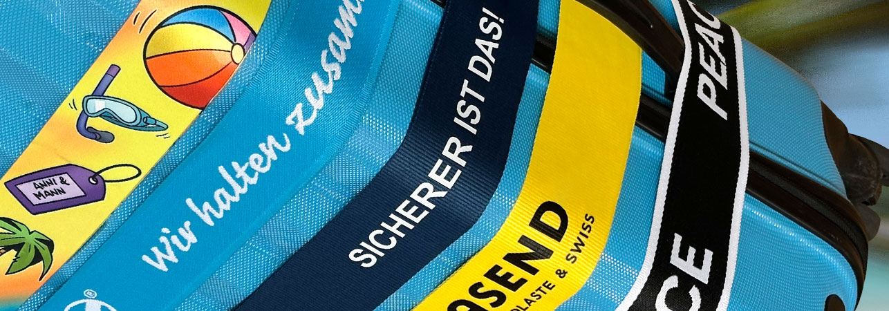 Polyester-Koffergurte, Siebdruck